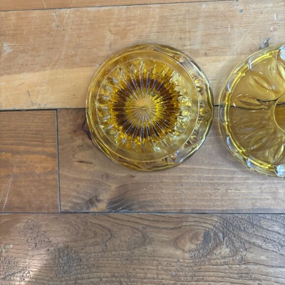 Vintage Amber Glass Candy Dish - Picture 5 of 5